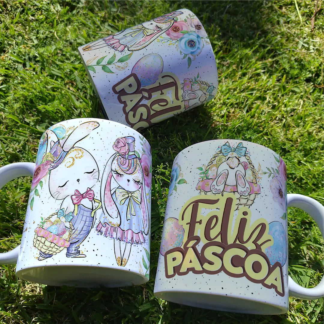 Canecas Feliz Páscoa Divertidas