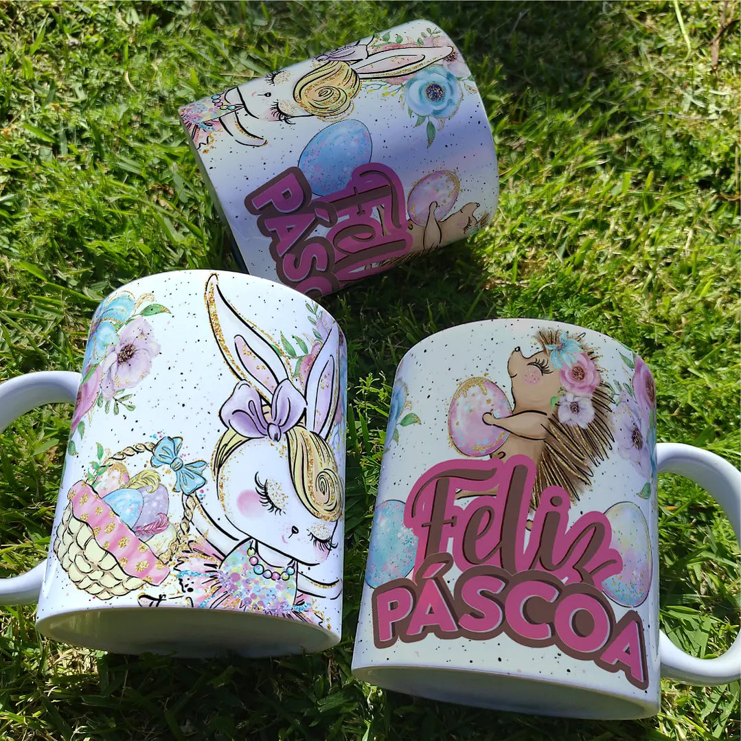 Canecas Feliz Páscoa Divertidas