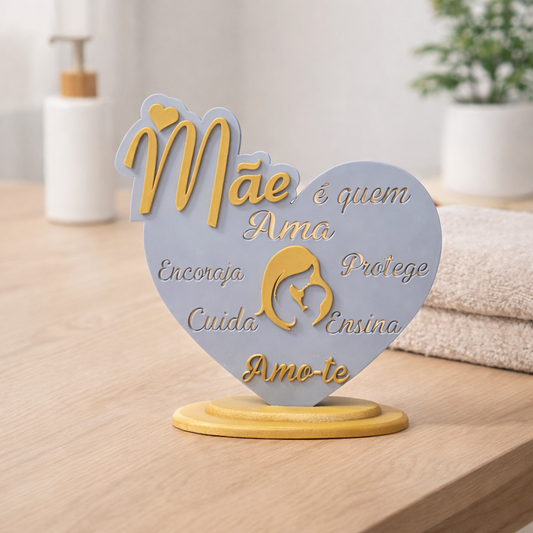 Placa Coração Mãe