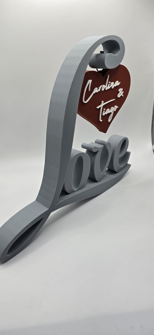 Decoração Love + Pendente personalizado