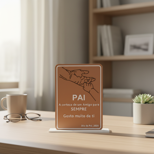 Imagem lifestyle da placa "Dia do Pai"