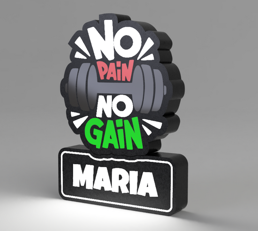 Luminária No Pain No Gain