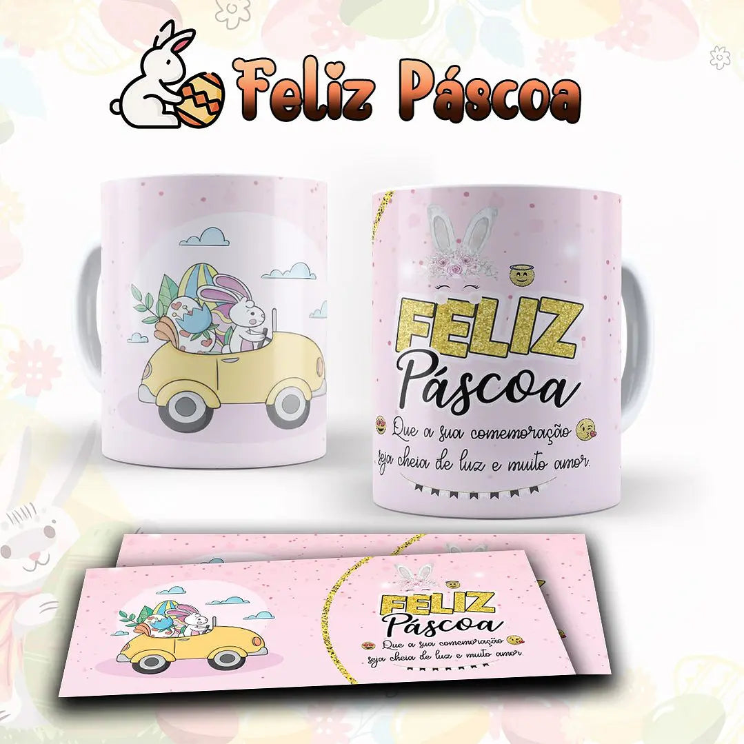 Canecas Feliz Páscoa Divertidas