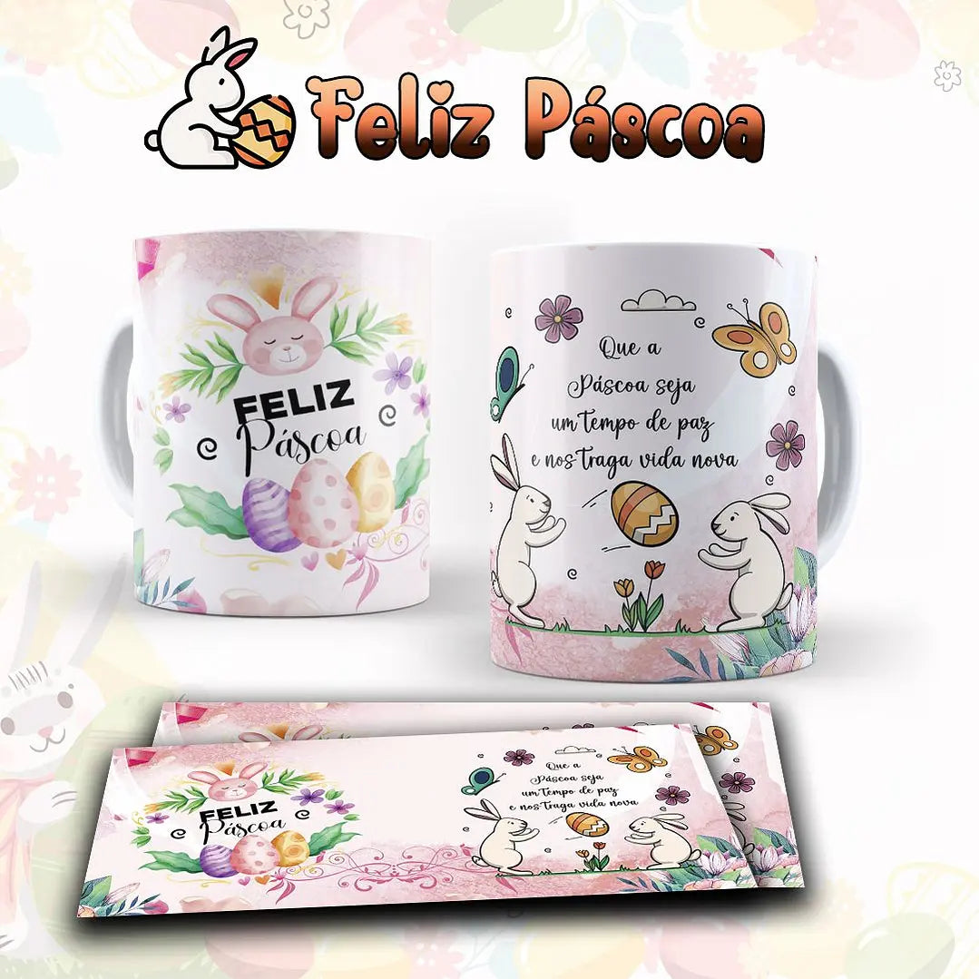 Canecas Feliz Páscoa Divertidas