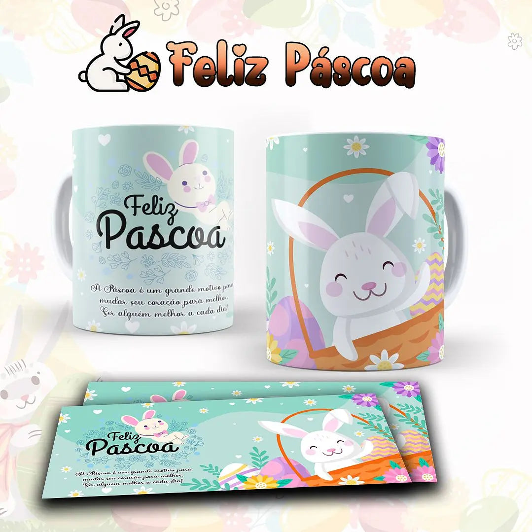 Canecas Feliz Páscoa Divertidas