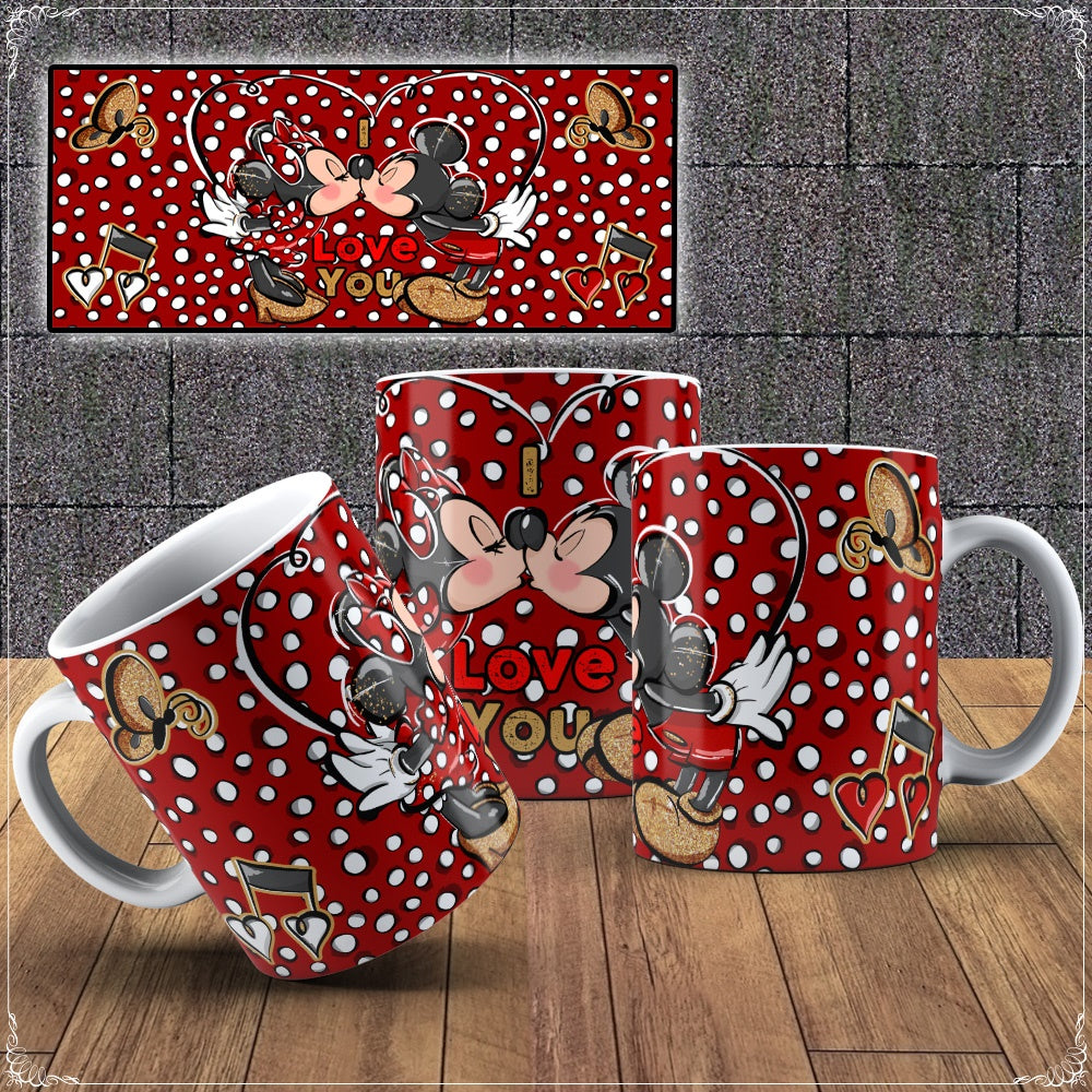 Caneca Mickey e Minnie Namorados