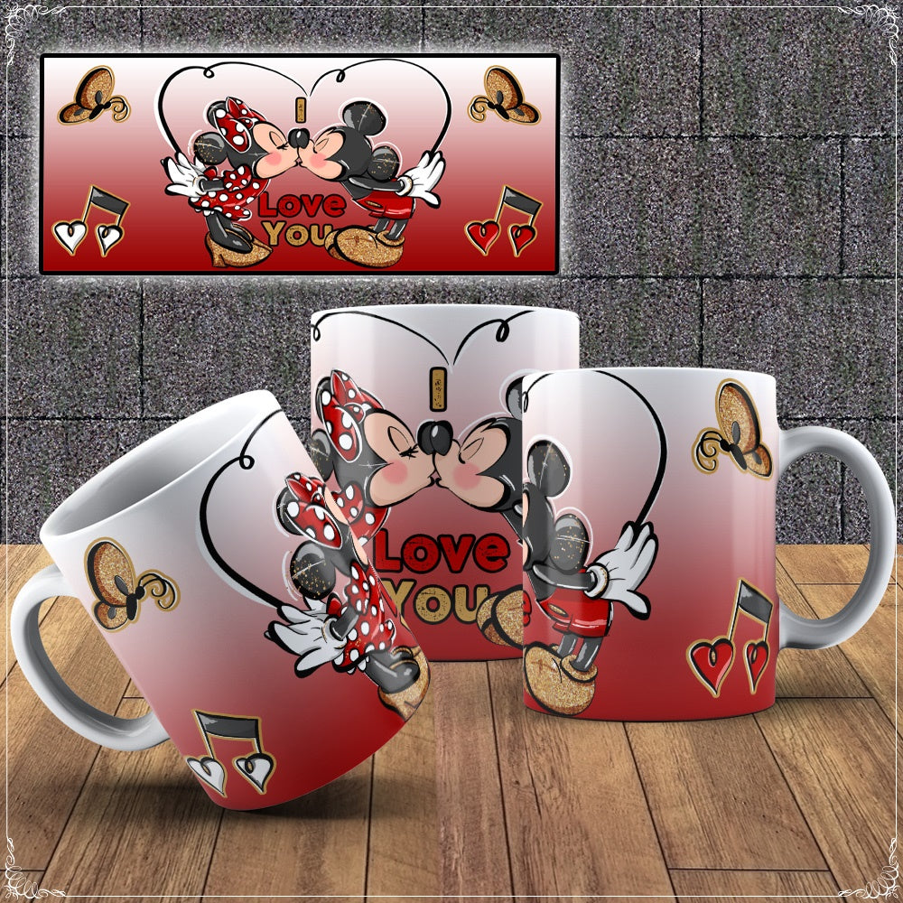 Caneca Mickey e Minnie Namorados