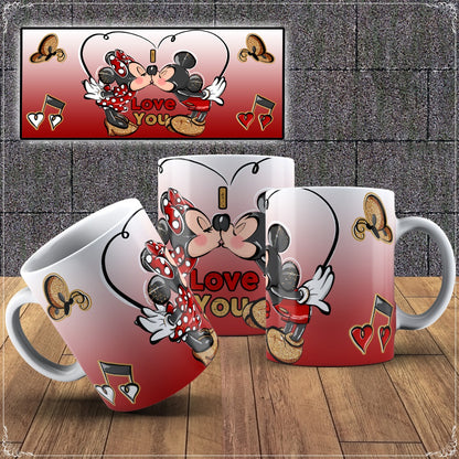 Caneca Mickey e Minnie Namorados