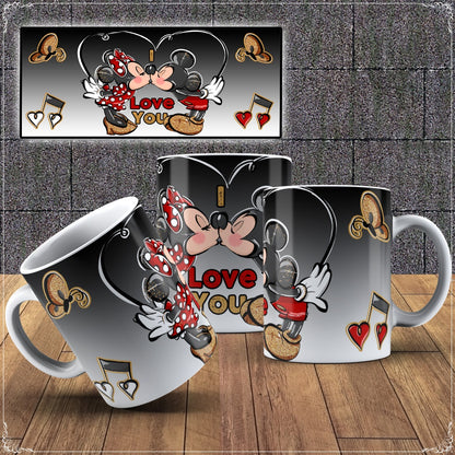 Caneca Mickey e Minnie Namorados