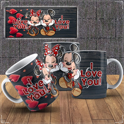 Caneca Mickey e Minnie Namorados