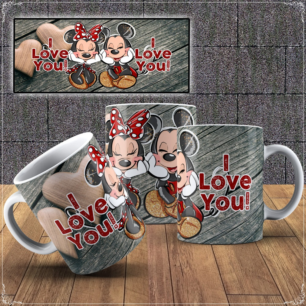 Caneca Mickey e Minnie Namorados