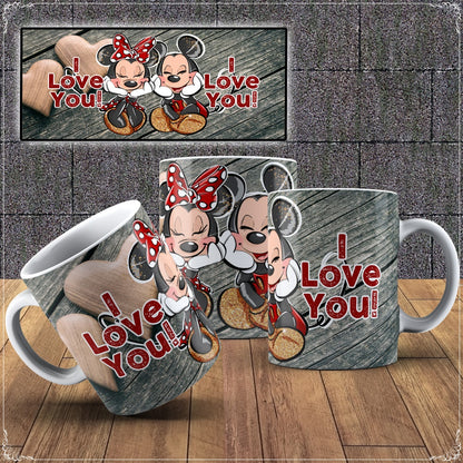 Caneca Mickey e Minnie Namorados