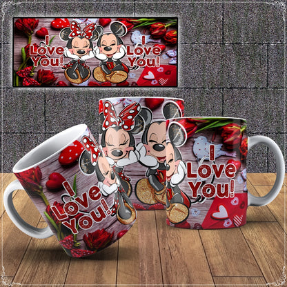 Caneca Mickey e Minnie Namorados