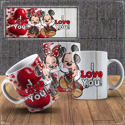 Caneca Mickey e Minnie Namorados