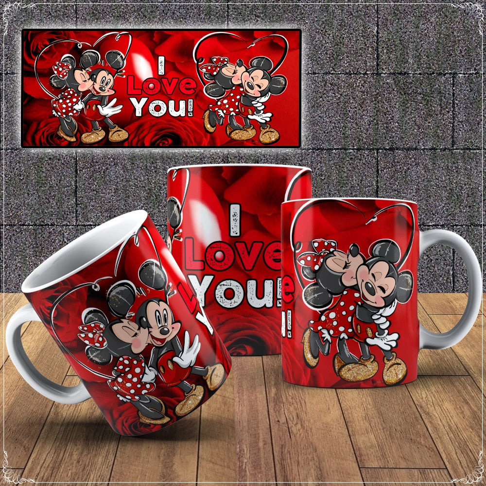Caneca Mickey e Minnie Namorados
