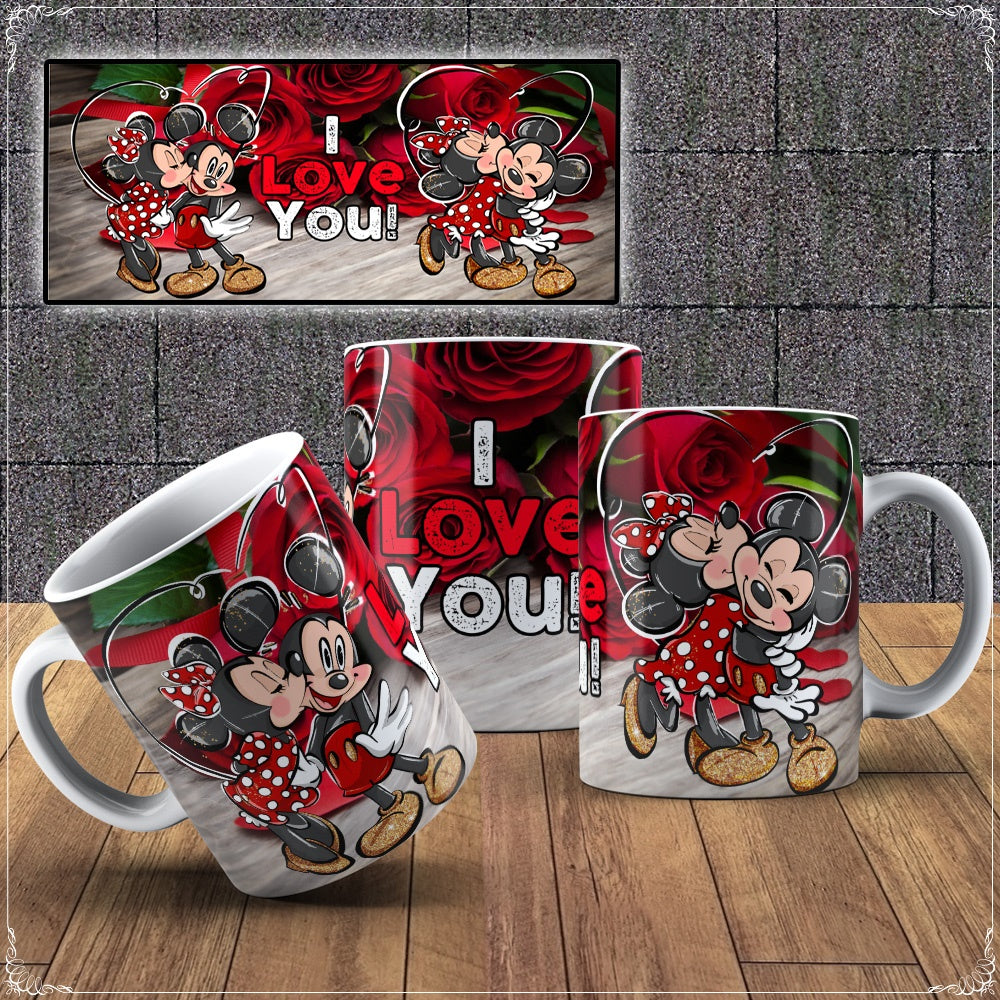 Caneca Mickey e Minnie Namorados
