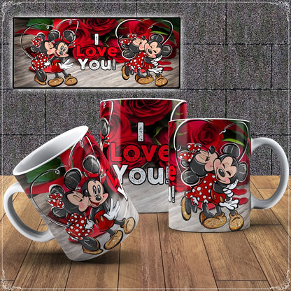 Caneca Mickey e Minnie Namorados
