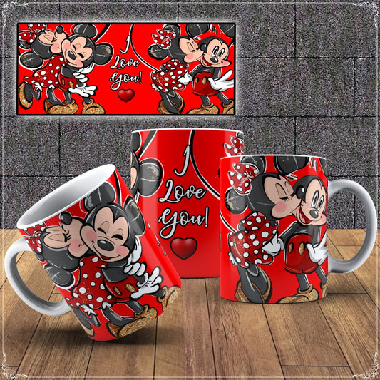 Caneca Mickey e Minnie Namorados