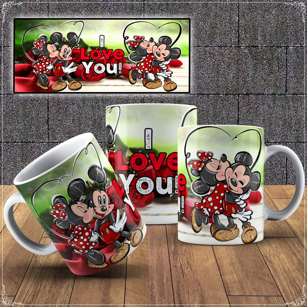 Caneca Mickey e Minnie Namorados