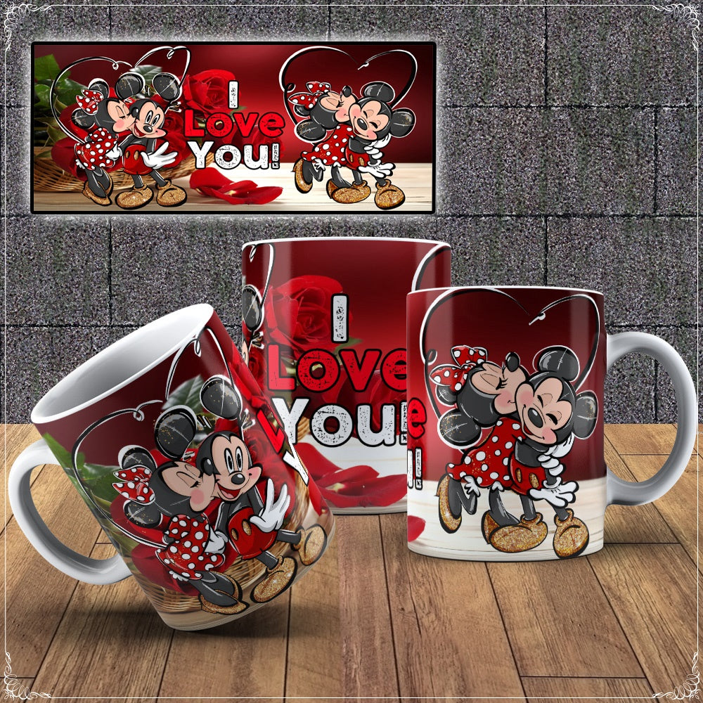 Caneca Mickey e Minnie Namorados