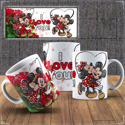 Caneca Mickey e Minnie Namorados