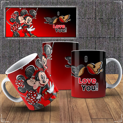 Caneca Mickey e Minnie Namorados