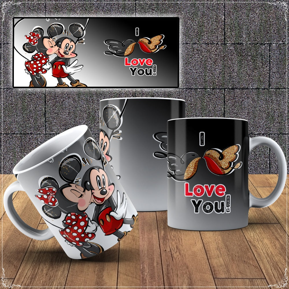 Caneca Mickey e Minnie Namorados