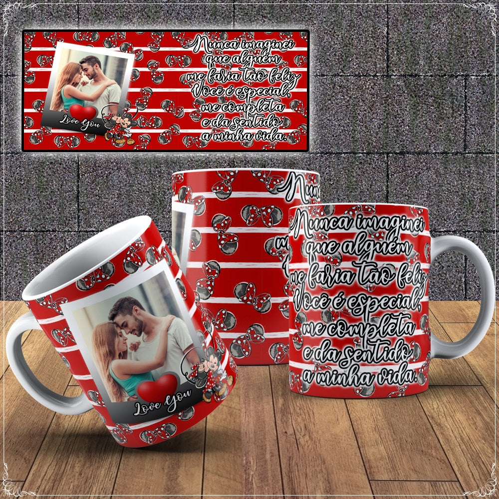 Caneca Mickey e Minnie Namorados