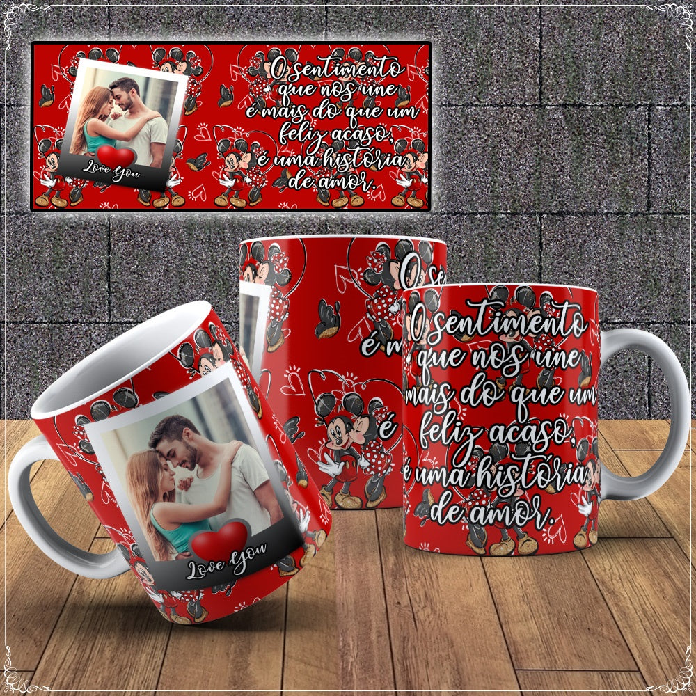 Caneca Mickey e Minnie Namorados