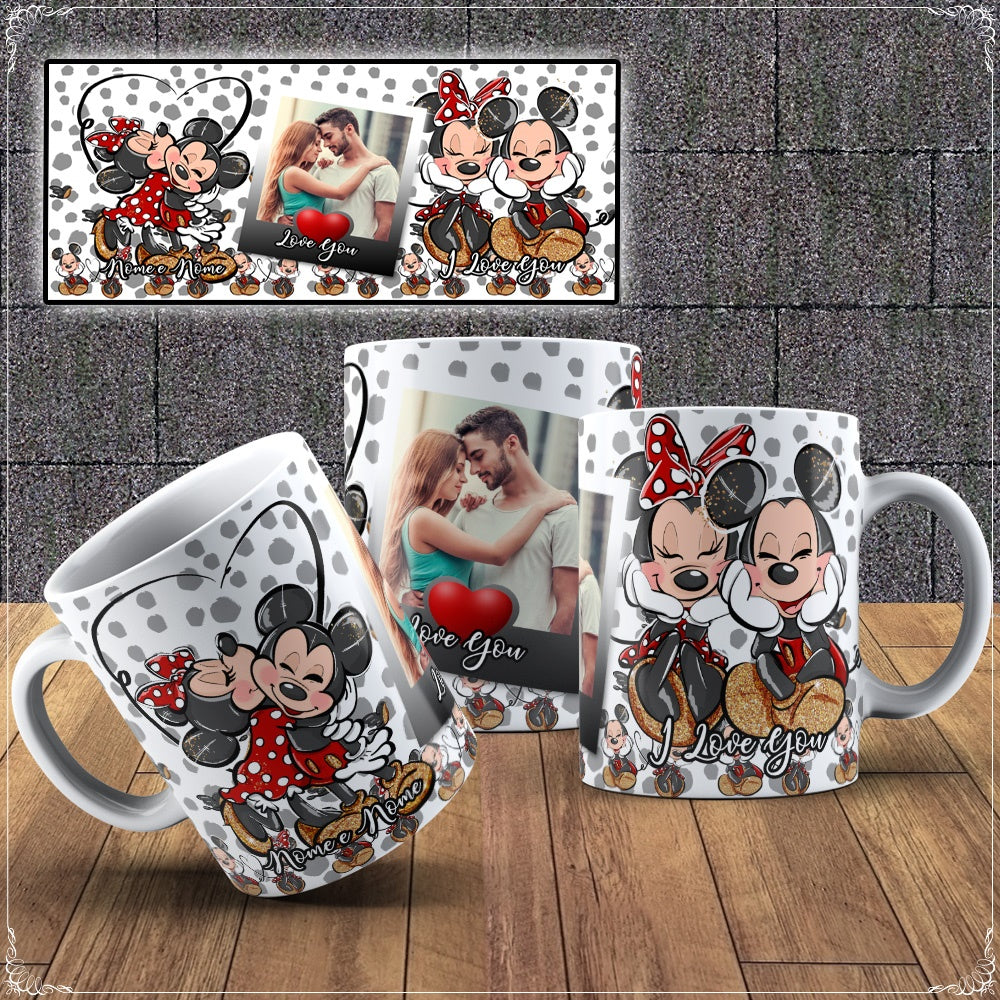 Caneca Mickey e Minnie Namorados