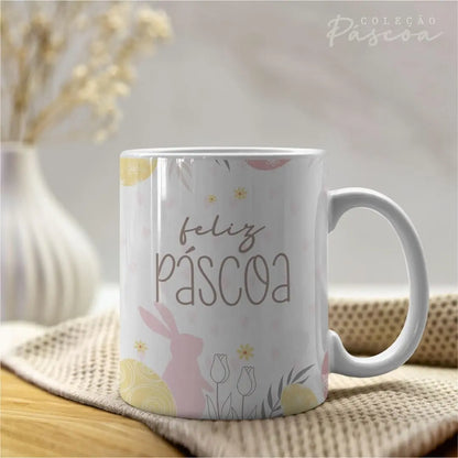 Canecas simples Feliz Páscoa