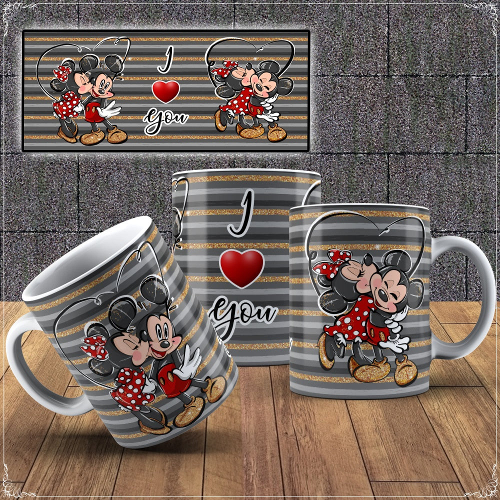Caneca Mickey e Minnie Namorados