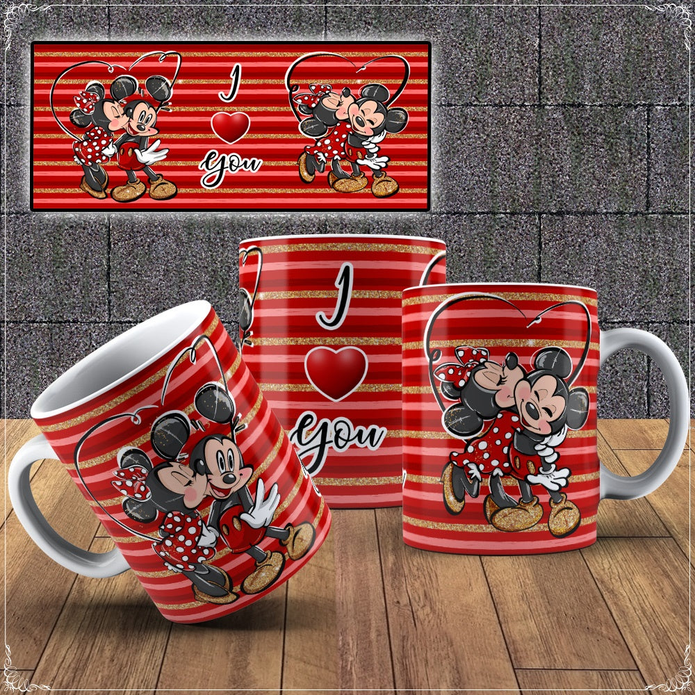 Caneca Mickey e Minnie Namorados
