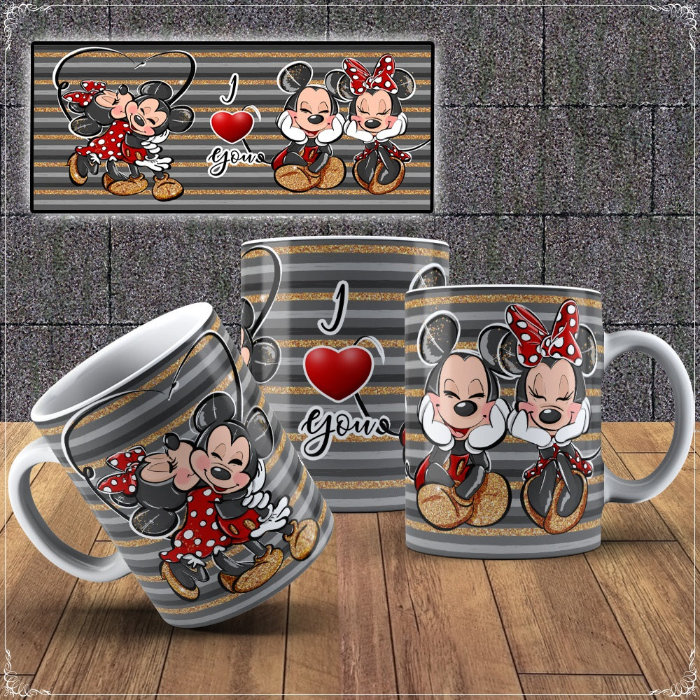 Caneca Mickey e Minnie Namorados