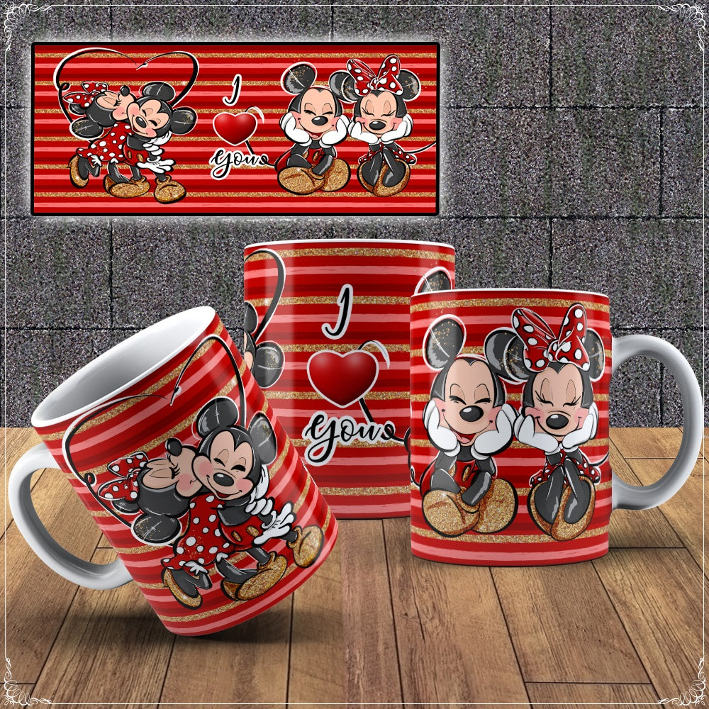 Caneca Mickey e Minnie Namorados