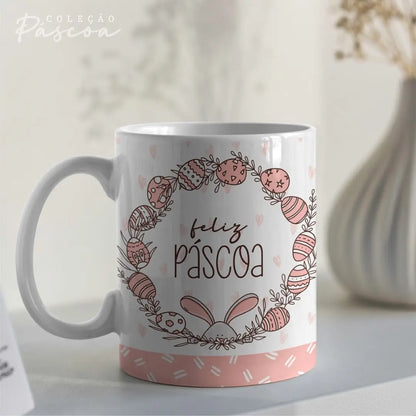 Canecas simples Feliz Páscoa