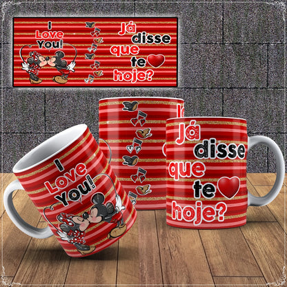 Caneca Mickey e Minnie Namorados