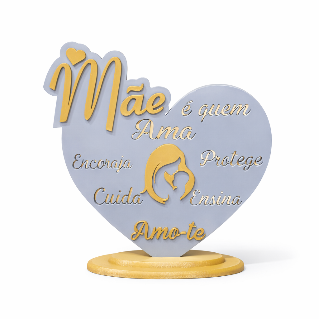Placa Coração Mãe