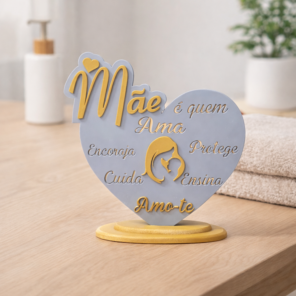 Placa Coração Mãe