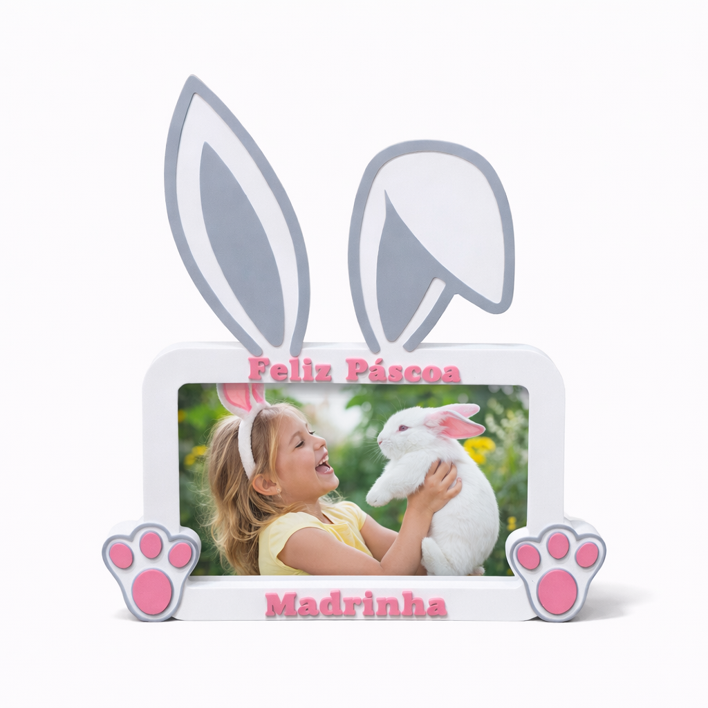 Porta-Retrato Coelho Páscoa para Padrinhos
