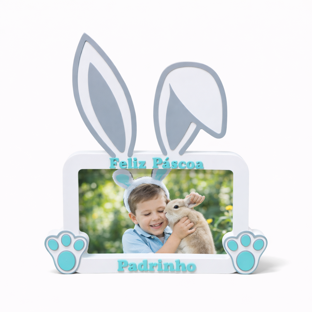 Porta-Retrato Coelho Páscoa para Padrinhos