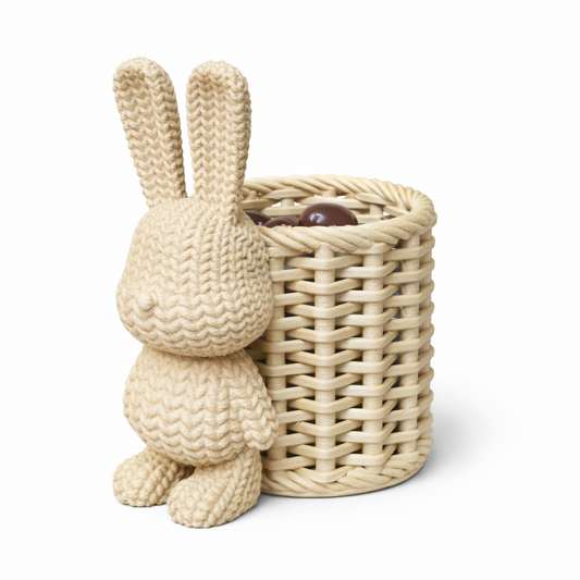 Cesto Decorativo em Formato de Coelho