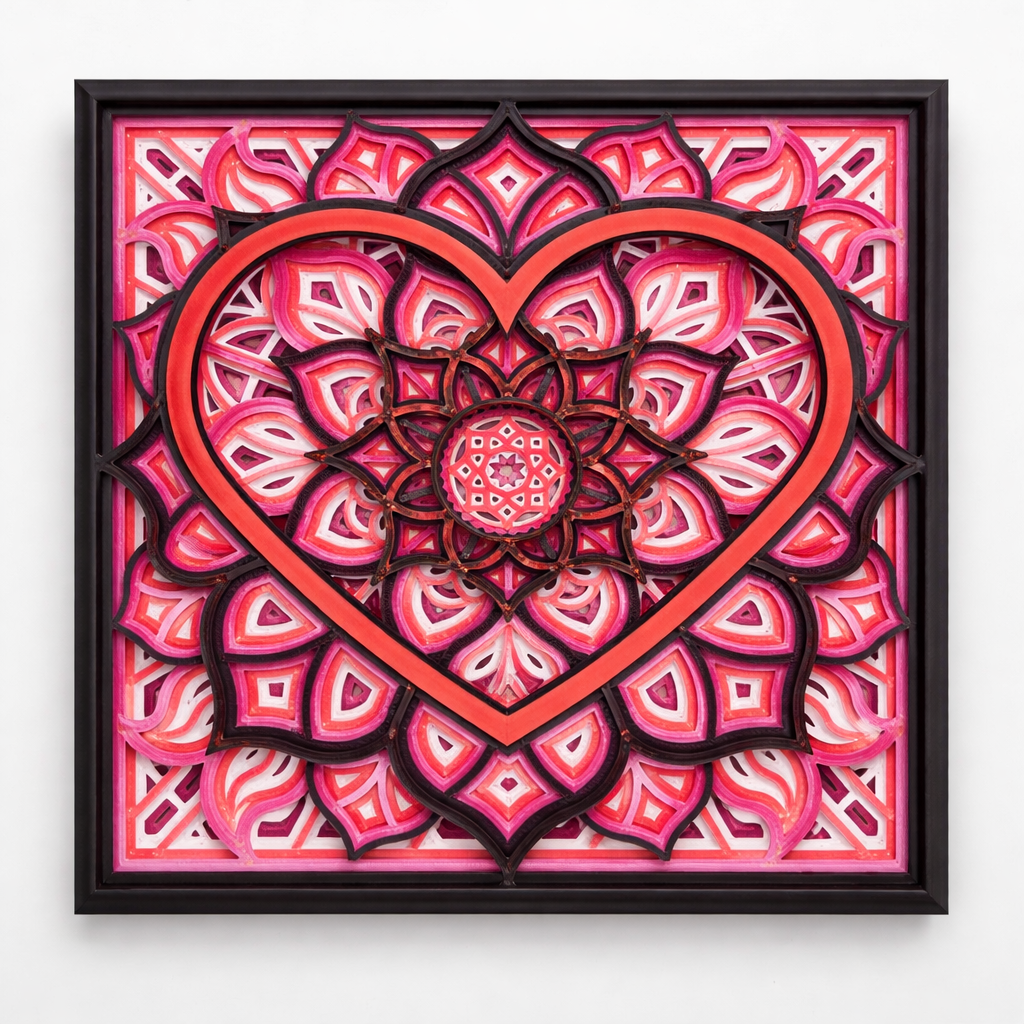 Quadro Mandala Coração