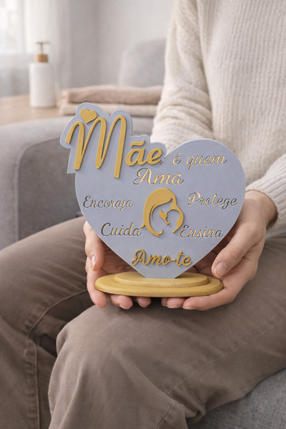 Placa Coração Mãe