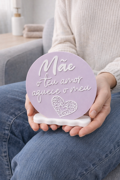 Quadro com mensagem Mãe