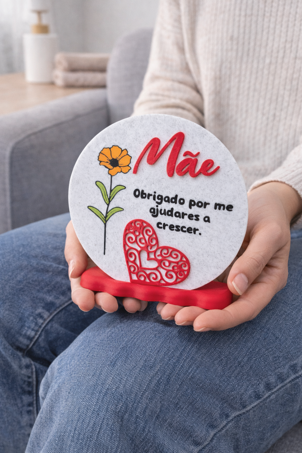 Quadro decorativo com mensagem