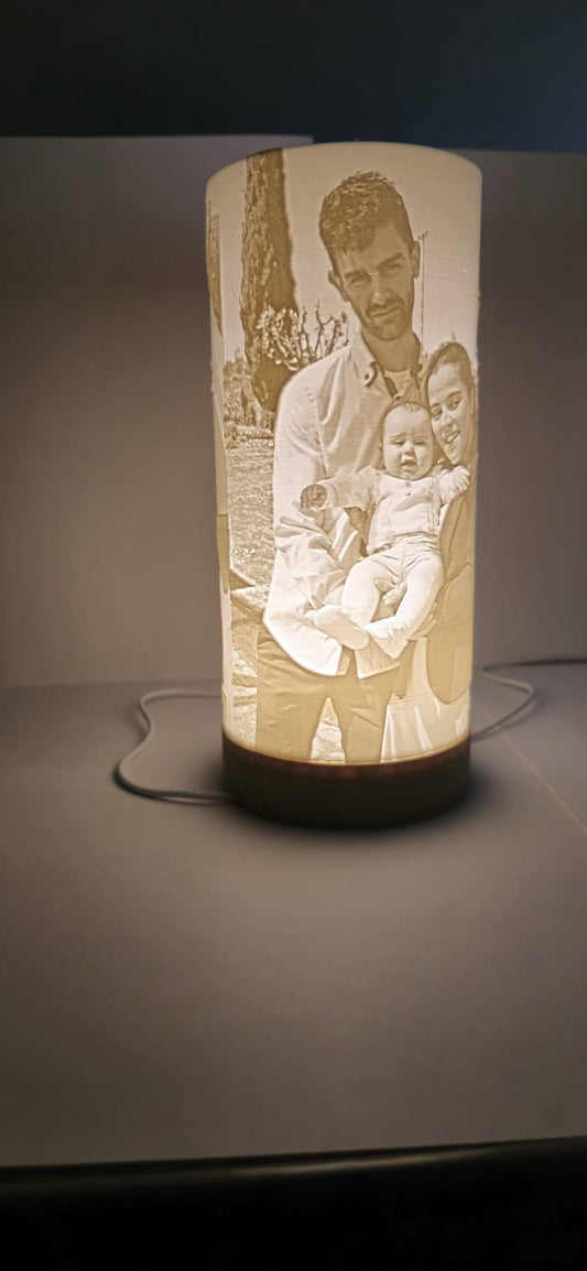 Candeeiro Cilindrico com Fotos