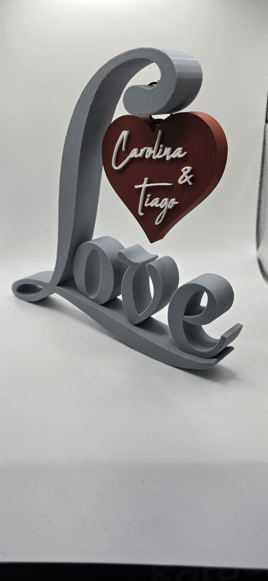 Decoração Love + Pendente personalizado
