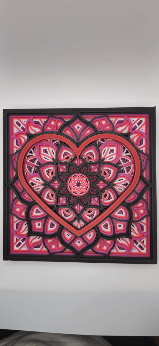 Quadro Mandala Coração