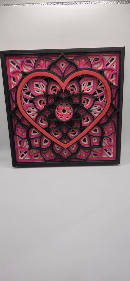Quadro Mandala Coração